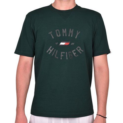 Tommy hilfiger Tommy Varsity Graphic Short Sleeve Tee - hunter
