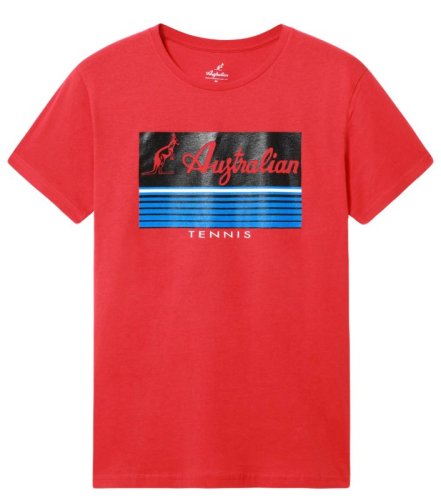 Australian Cotton T-Shirt With H-Line - rosso vivio