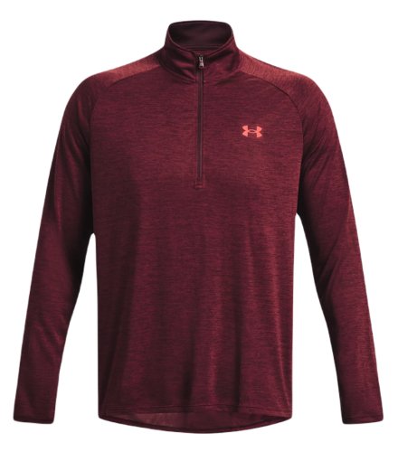Under armour UA Tech 2.0 1/2 Zip M - dark maroon/cordova red