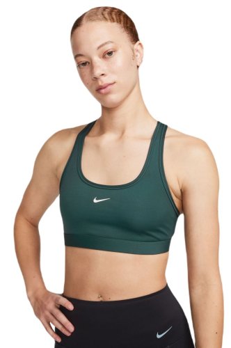 Nike Swoosh Light Support Non-Padded Sports Bra - deep jungle/white