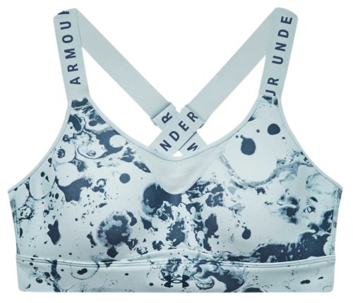 Under armour Women's Armour Infinity High Printed Sports Bra - breaker blue/util
