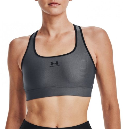 Under armour Women's UA Bra Mid Padless - pitch gray/black