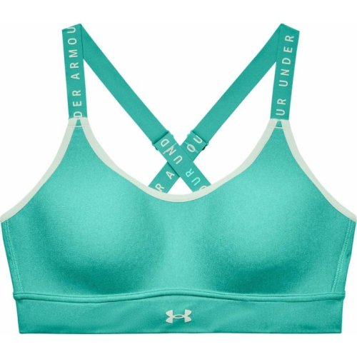 Under armour Women's Infinity Mid Heather Cover Sports Bra - neptune light heath