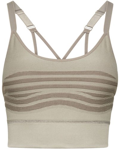Reebok Womens Les Mills Strappy Seamless Bra - boulder grey