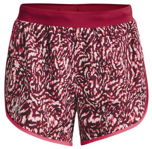 Women's Under Armour Fly By 2.0 Printed Short - black rose/penta pink