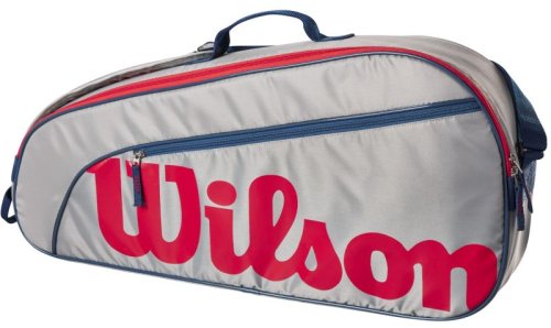 Wilson Junior 3 PK Racket Bag - EQT/red