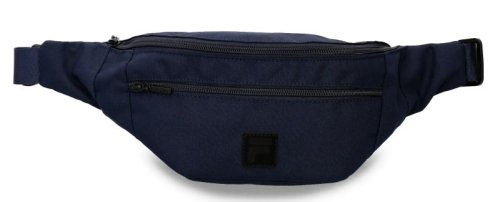 Fila Coated Canvas Double Zipper Waistbag - black iris