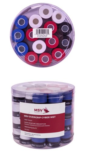 MSV Cyber Wet Overgrip blue/white/black/red 60P