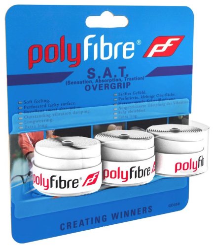 Polyfibre S.A.T. Overgrip (3 szt.) - white