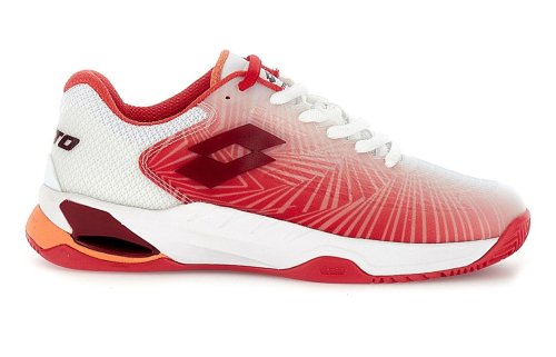 Lotto Mirage 100 II Clay W - all white/grenadine red/nectarine