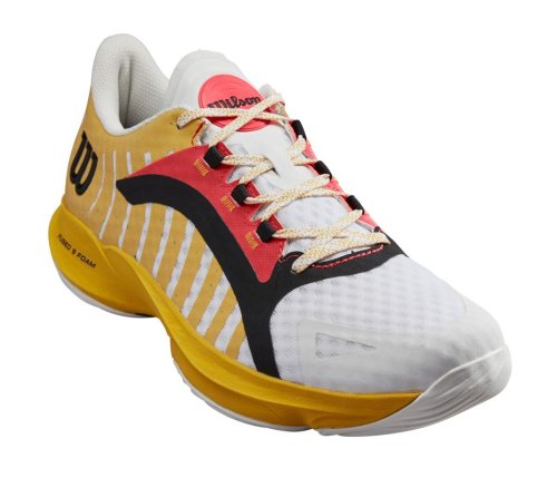 Wilson Hurakn Pro - white/old gold/fiery coral