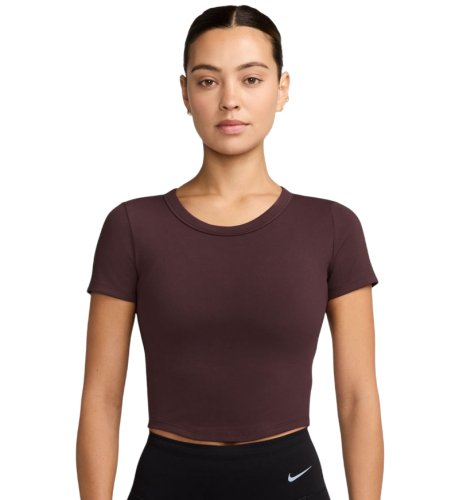Nike One Fitted Dri-Fit Short Sleeve - burgundy crush