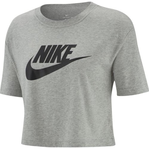 Nike Sportswear Essential Crop Icon W - dark grey heather/black