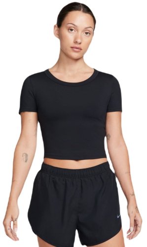 Nike One Fitted Dri-Fit Short Sleeve Top - black/black