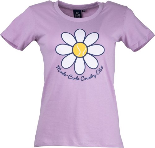 Monte-carlo Country Club Silkscreen Print T-Shirt - pink