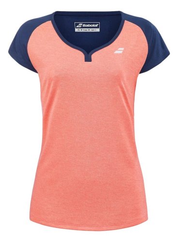 Babolat Play Cap Sleeve Top Women - fluo strike/estate blue