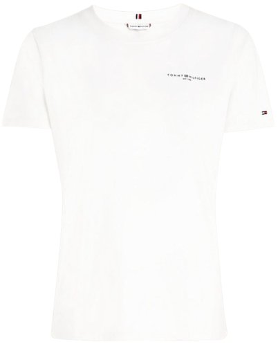 Tommy hilfiger 1985 Regular Mini Corp Logo C-NK SS - ecru