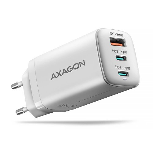 Axagon MOBILE CHARGER WALL USB 65W/GAN 3PORT ACU-DPQ65W