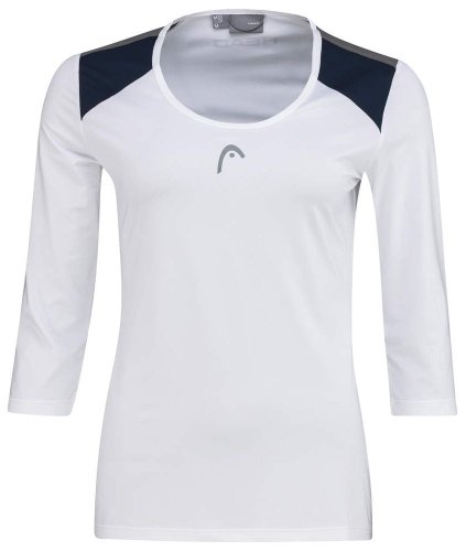 Head Club 22 Tech 3/4 Shirt W - white/dark blue