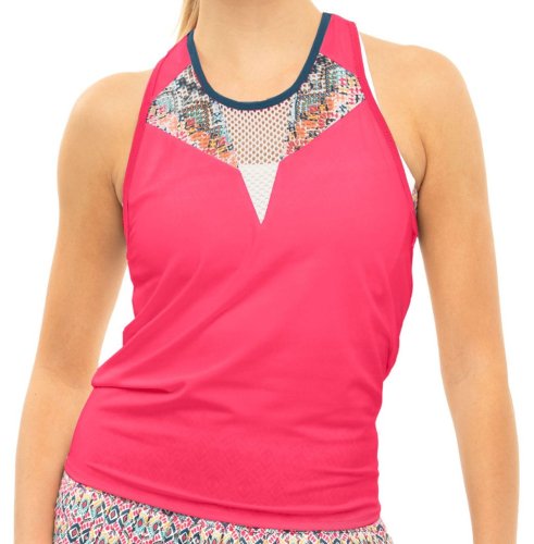 Lucky in love Pretty in Ink Think Ink Bralette Tank - shocking pink