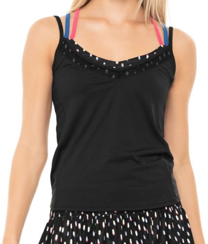 Lucky in love Neon Lights Let It Glow Bralette Cami - black