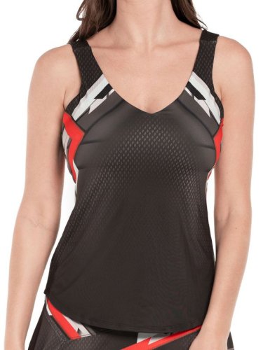 Lucky in love Tech It Out Tank w/Bra - charcoal