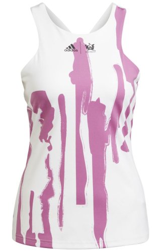 Adidas New York Y-tank - white/semi pulse lilac