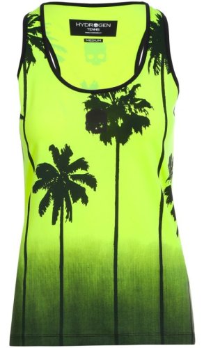 Hydrogen Palm Tank Top Woman - fluo yellow
