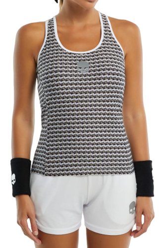 Hydrogen Pipe All Over Tech Tank Top - white/black