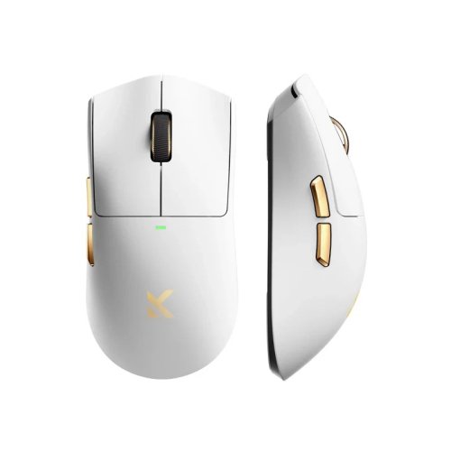 Mchose K7 Ultra Wireless Gaming Mouse | 2.4GHz, BT | 800 mAH | White Gold