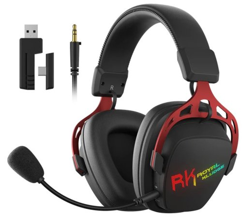 Royal kludge HG103 Wireless Earphones | 2.4G, BT, 3.5mm | Black Ops