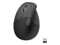 Logitech MOUSE USB OPTICAL WRL VERTICAL/GRAP/BLACK 910-006495