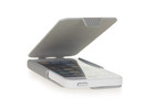 Apple iPhone 5/5S/5C Light White Grey Thin Flip Case Cover maks 