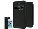 Apple iPhone 4/4S S-View Book Case Cover Flip Caller ID Black maks