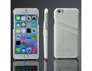 Apple iPhone 6/6S 4.7 Genuine Real Leather Slot Card Back Case Cover White maks