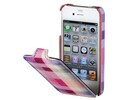 Apple iPhone 4/4S Hama Flip Case Karo Folding Cover Pink Red maks