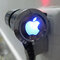 Apple iPhone 3/3GS/4/4S iPod iPad 2/3 auto lādētājs car auto charger led logo 12v black