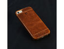 Apple iPhone 5/5S PIERRE CARDIN Genuine Leather Cover Hard Back Case Cover Brown maks