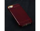 Apple iPhone 5/5S PIERRE CARDIN Genuine Leather Cover Hard Back Case Cover Red Brown maks