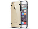 Apple iPhone 6/6S Glow Rubber Gel Ultra Thin Clear Back Case Cover Bumper Black maks