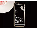 Apple iPhone 6/6S 4.7 Gold Butterfly Stylish Clear Crystal Diamond Transparent Back Hard Case Cover maks vāciņš