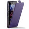 Sony Xperia Z1 Real Genuine Leather Slim Flip Case Cover Purple maks