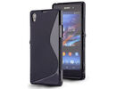Sony Xperia Z1 Gel Silicone Slim Thin Back Case Cover Black maks