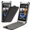 HTC One M7 Leather Flip Case Cover Black maks