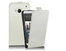 HTC One M7 Satin Luxury Ultra Slim Flip Case Cover White maks