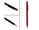 Stylus Ballpoint Metal Pen iPad iPod iPhone Galaxy ATIV Tab Note Sony Xperia Z Samsung LG Nokia HTC ZTE Asus Acer Tablet Smartphone Red