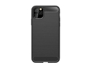 iPhone 11 Pro Max Carbon Style Silikona Maciņ&scaron; (Melns)