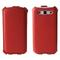 Samsung i9300 Galaxy S3 III Luxury leather flip case cover maks red sarkans