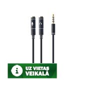 Adapter Stereo 3.5MM splitter audio+ microphone cable sockets 4 PIN