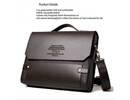 Classic Coffee Men Leather Briefcase Laptop Bags Tote Shoulder Sling Purses datora soma